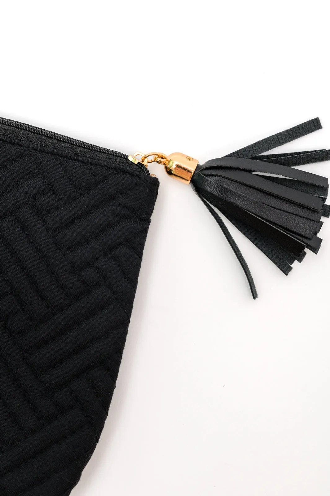 Hazel Blues® |  Quilted Travel Zip Pouch in Black