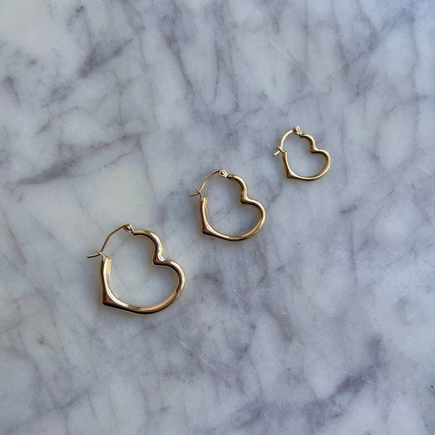 Heart Hoop Earrings