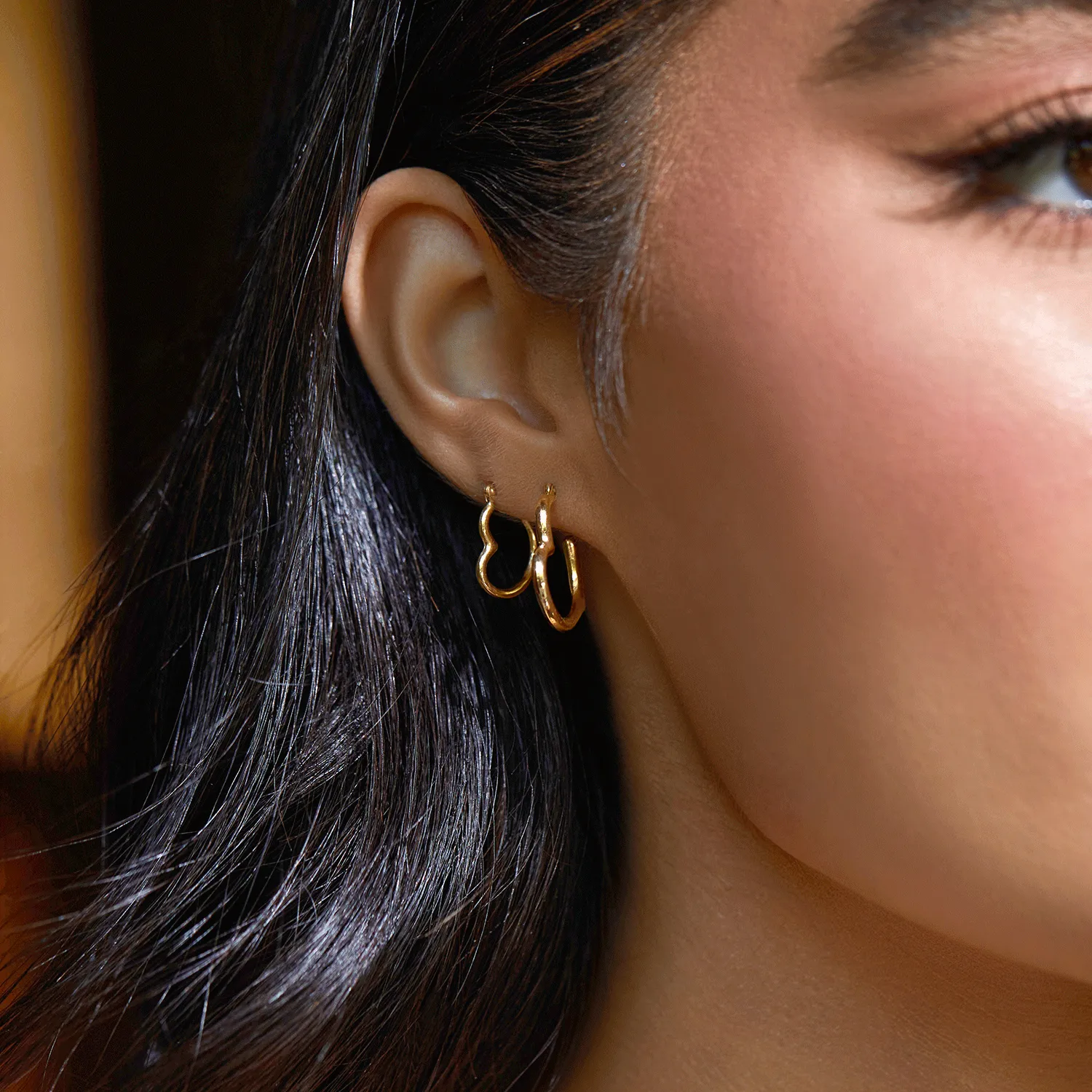 Heart Hoop Earrings