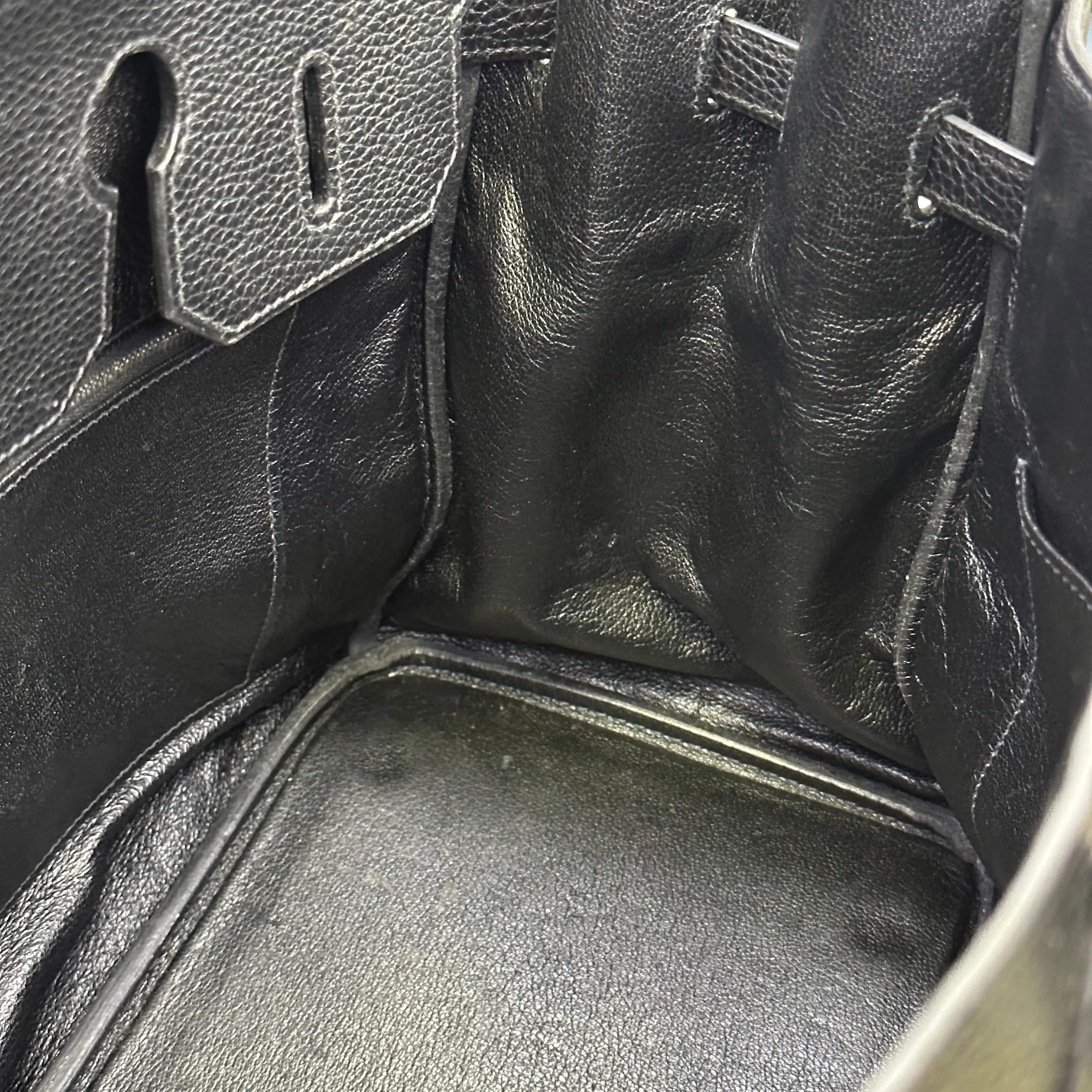 Hermes Birkin 35 Noir - Clemence Leather - Palladium Hardware