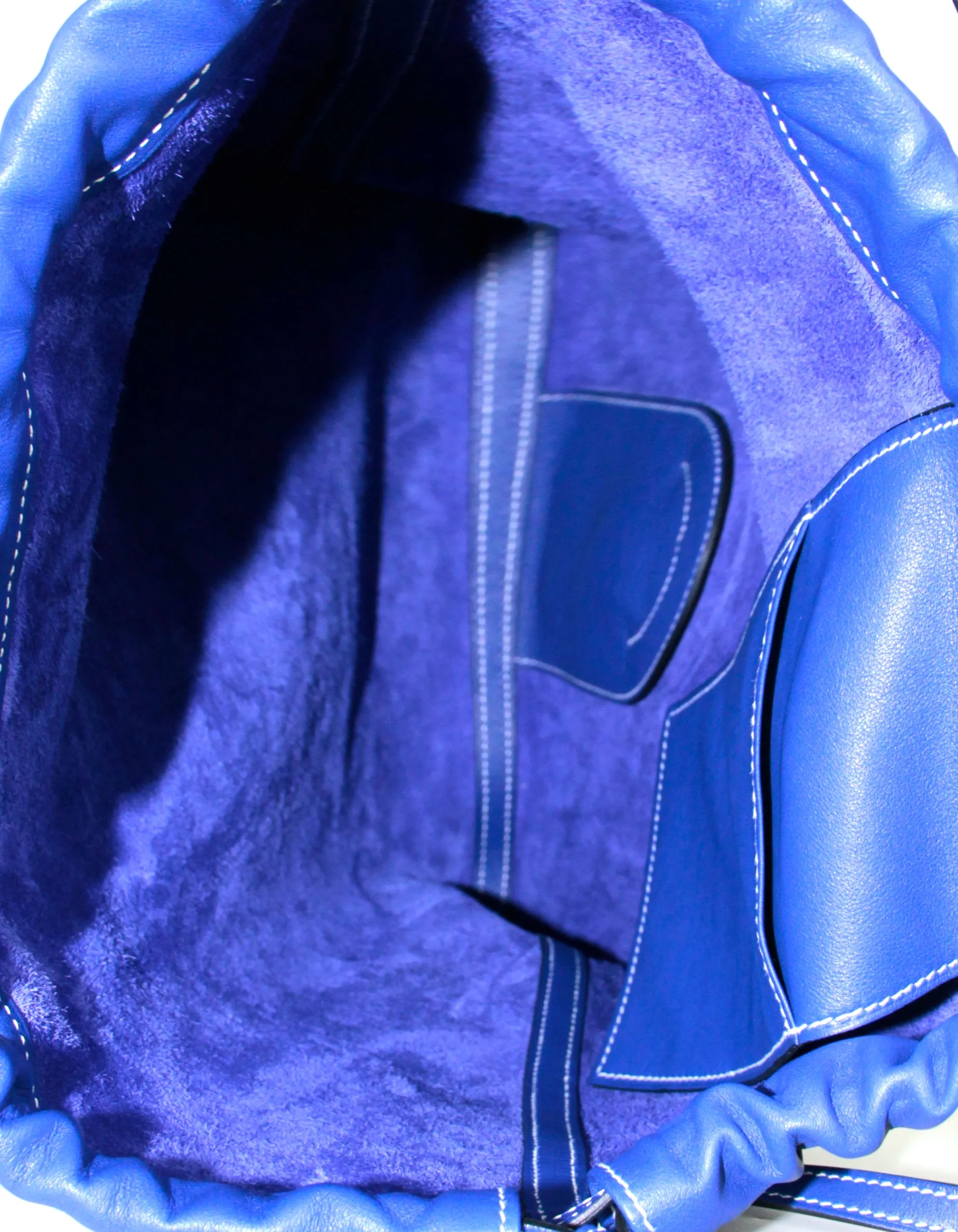 Hermes Blue Electric Bridado Convertible Crossbody/ Backpack Bag