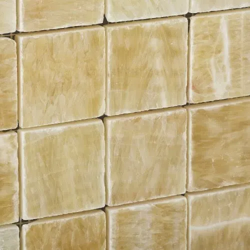 Honey Onyx 2x2 Polished Mosaics Meshed on 12" X 12" Sheet for Backsplash, Shower Walls, Bathroom Floors. Minimum Purchase 28 Sheets