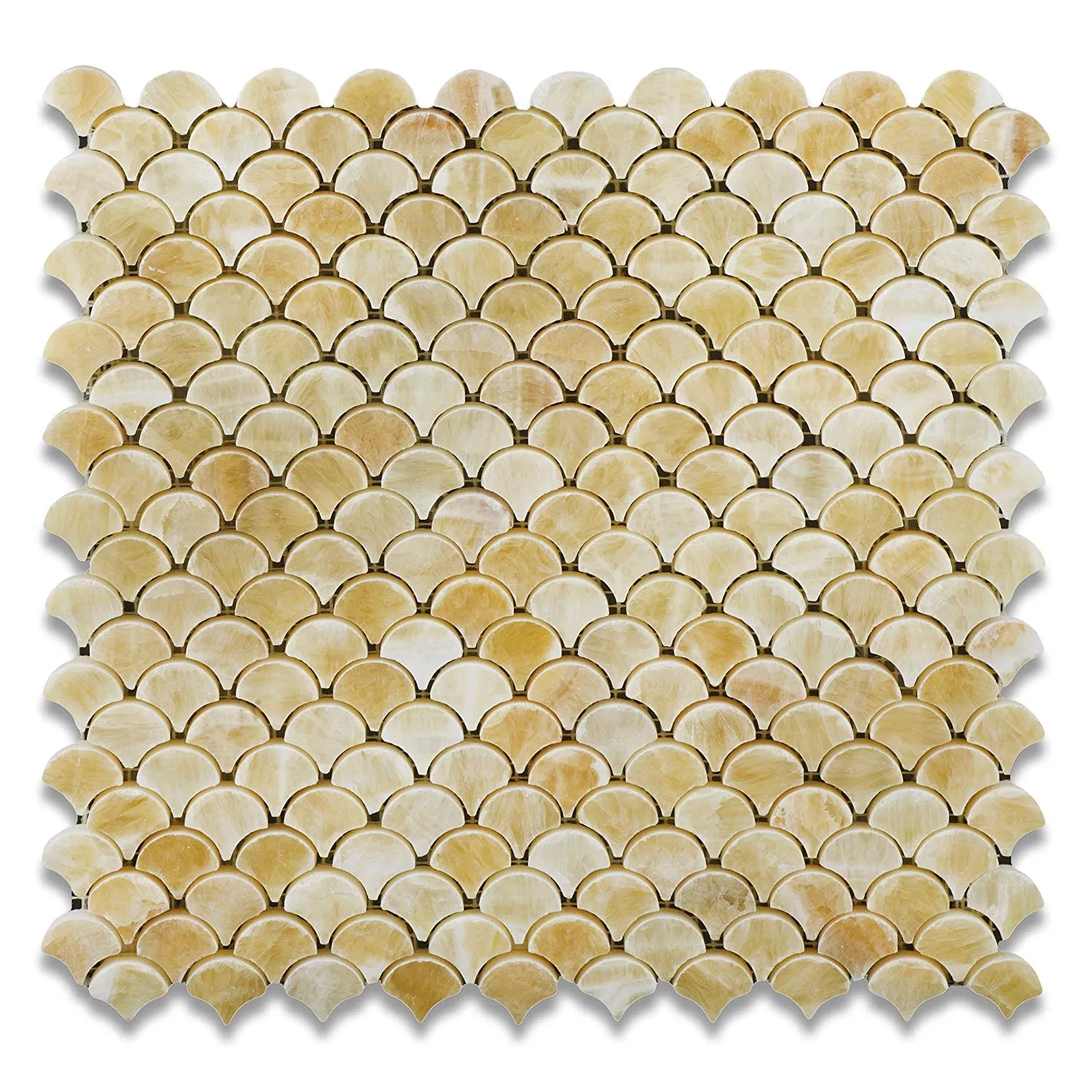 Honey Onyx Fan Mosaic Tile, Polished - Lot of 50 sq. ft.