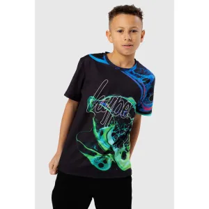 Hype Black Marble Ink T-Shirt Zuao-590