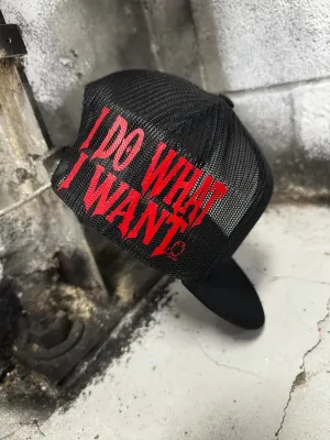 I WANT SIDE STYLE BLACK HAT