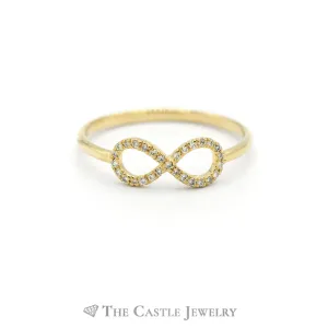 Infinity Loop Diamond Ring in 10KT