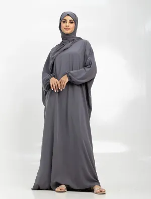 Instant Hijab Abaya - Grey