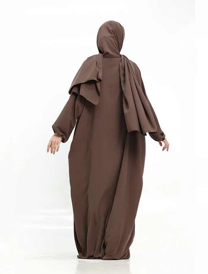 Instant Hijab Abaya - Mocha