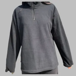 INSTOCK-STAND-UP COLLAR POLAR FLEECE PULLOVER