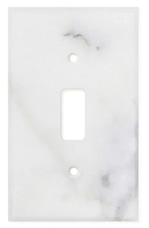 Italian Calacatta Gold Marble Switch Plate Cover, Polished (SINGLE TOGGLE)