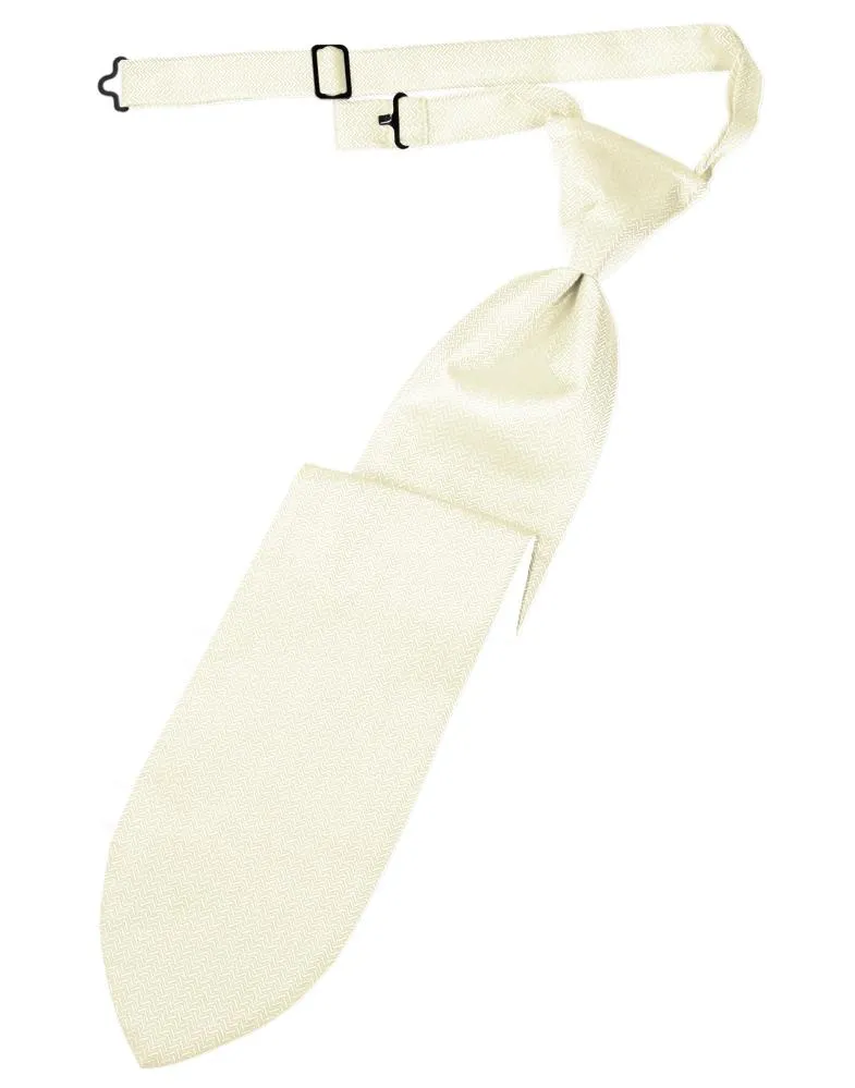 Ivory Herringbone Necktie
