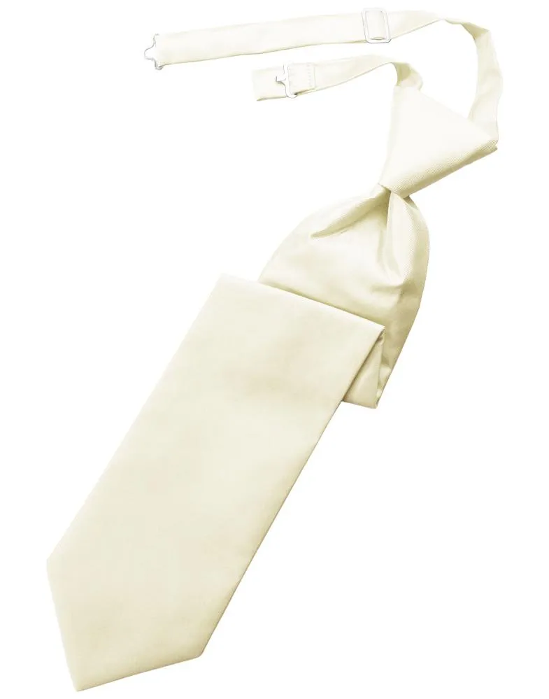 Ivory Solid Twill Kids Necktie