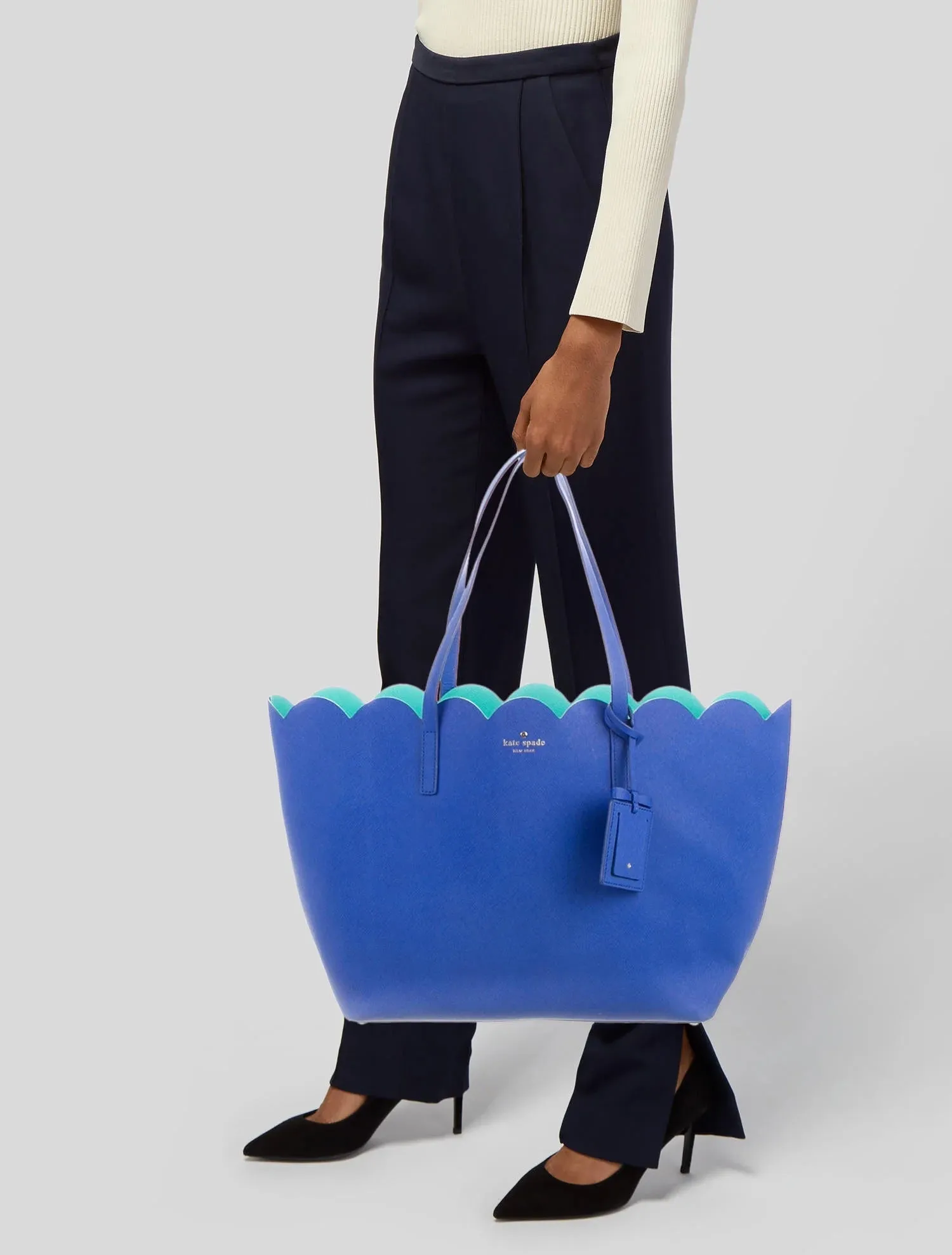 KATE SPADE LILY AVENUE CARRIGAN SCALLOP TOTE BAG