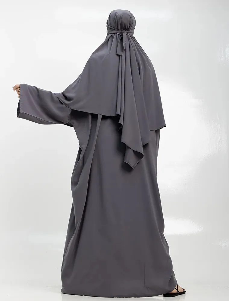 Khimar Abaya - Grey
