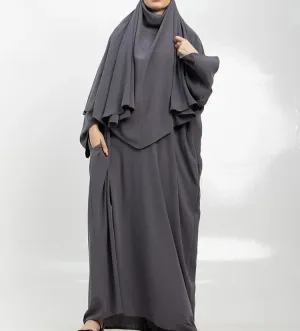 Khimar Abaya - Grey