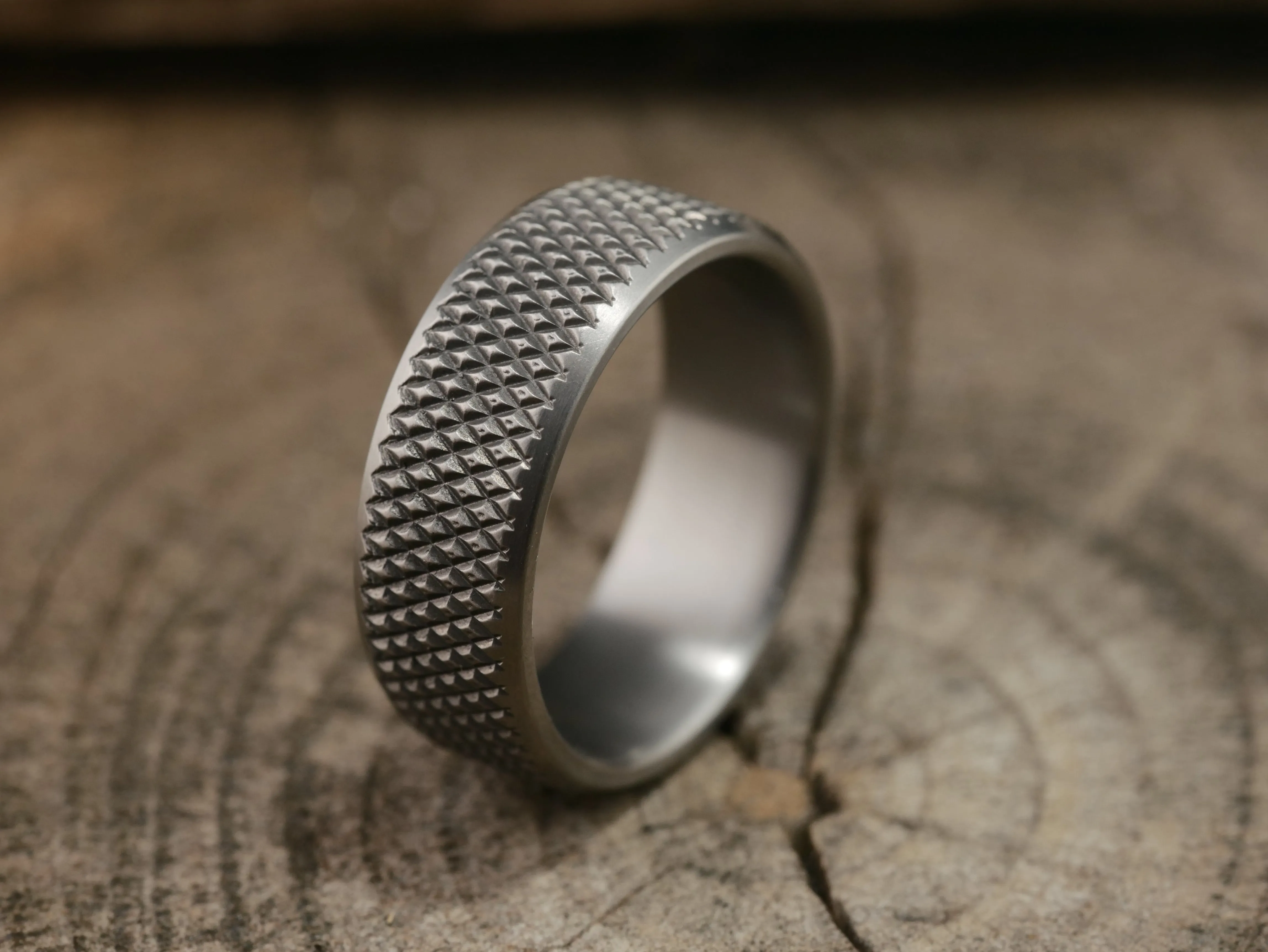 Knurl - Textured Titanium Ring
