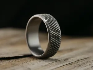 Knurl - Textured Titanium Ring