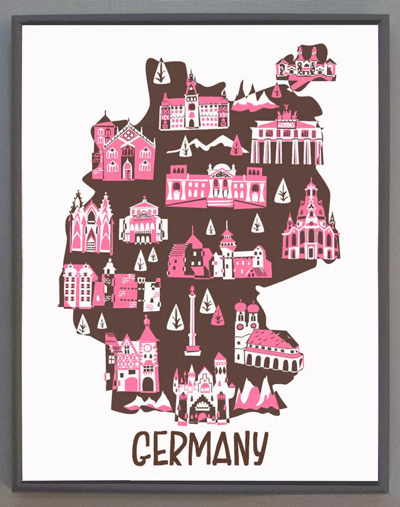 Landmark Map Print-Germany