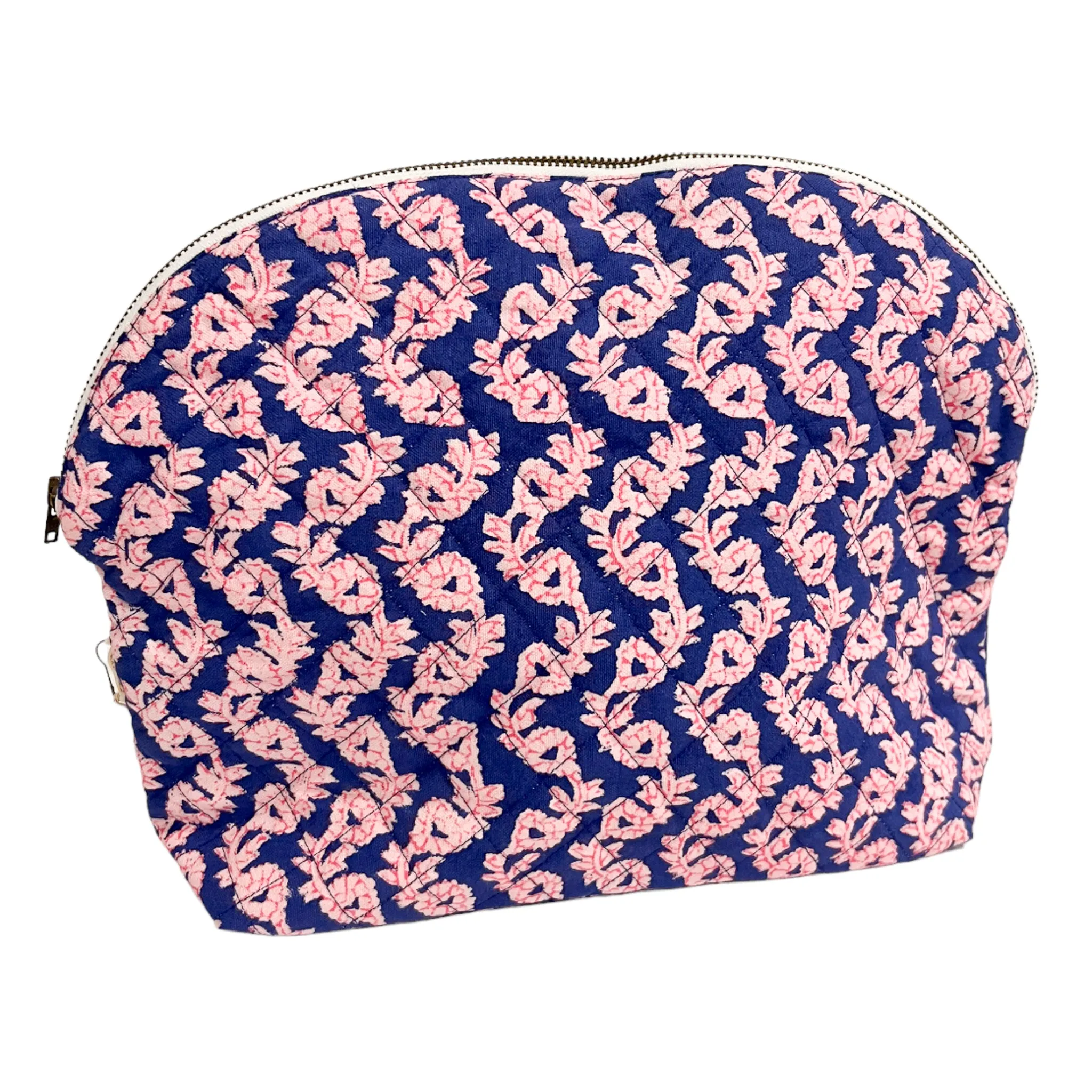 Large Quilted Clamshell Pouch