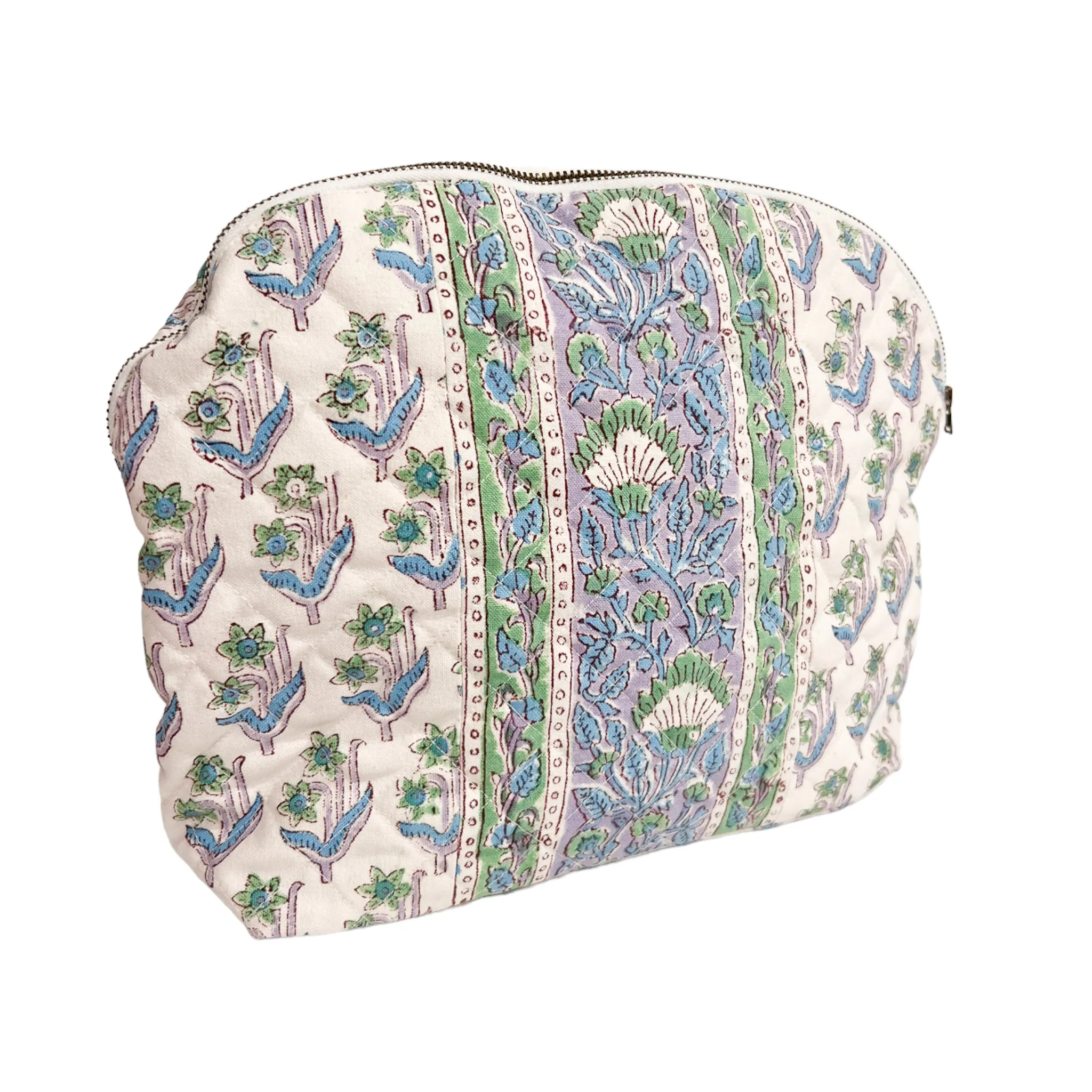 Large Quilted Clamshell Pouch