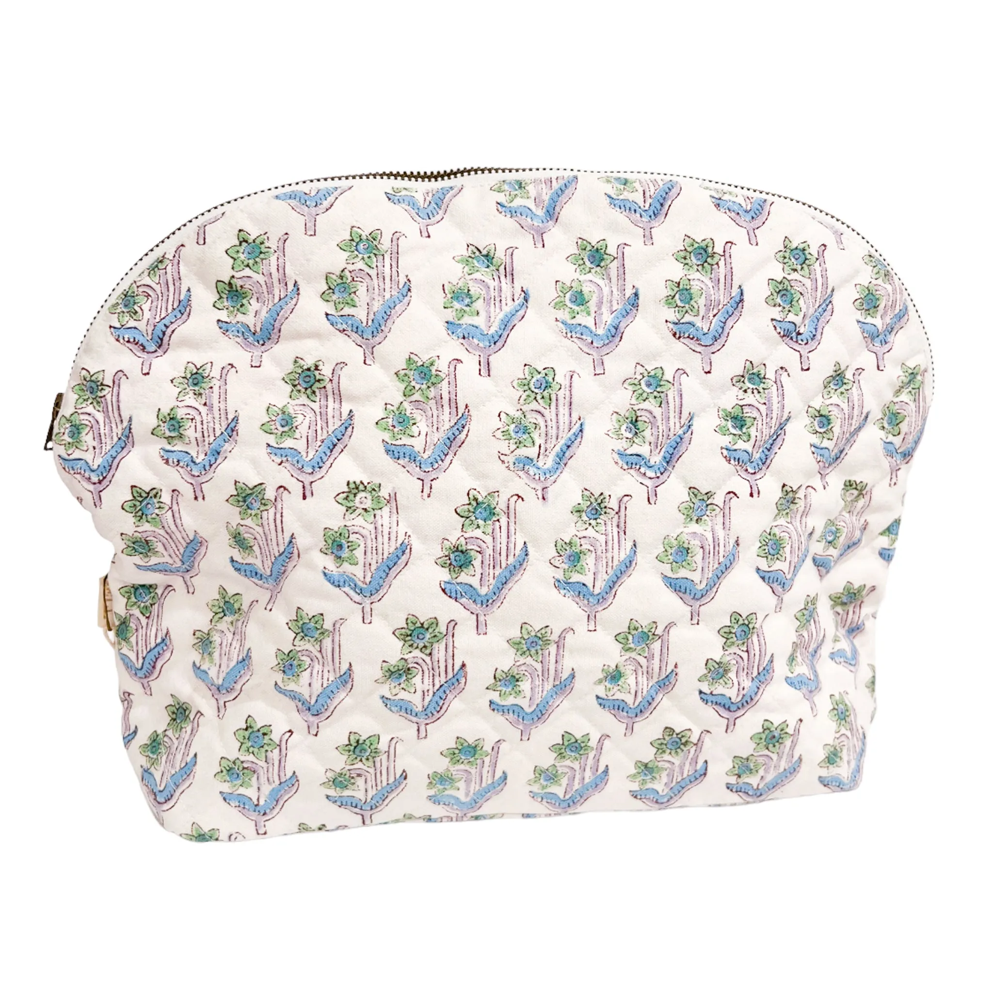 Large Quilted Clamshell Pouch