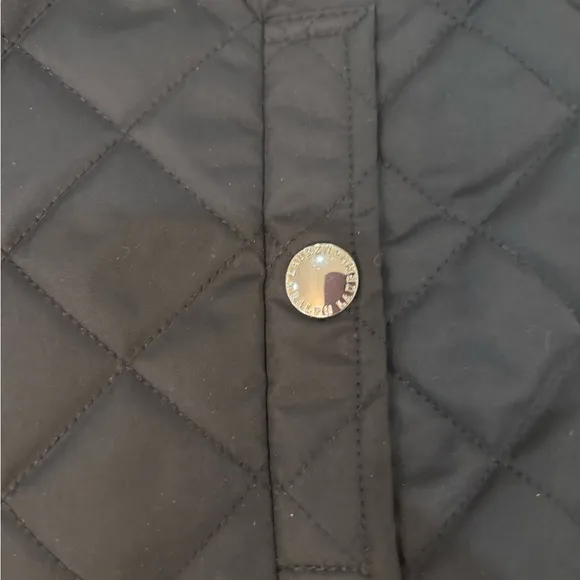 Lauren Ralph Lauren Womens Petite Small Quilted Reversible Vest Black White P/S