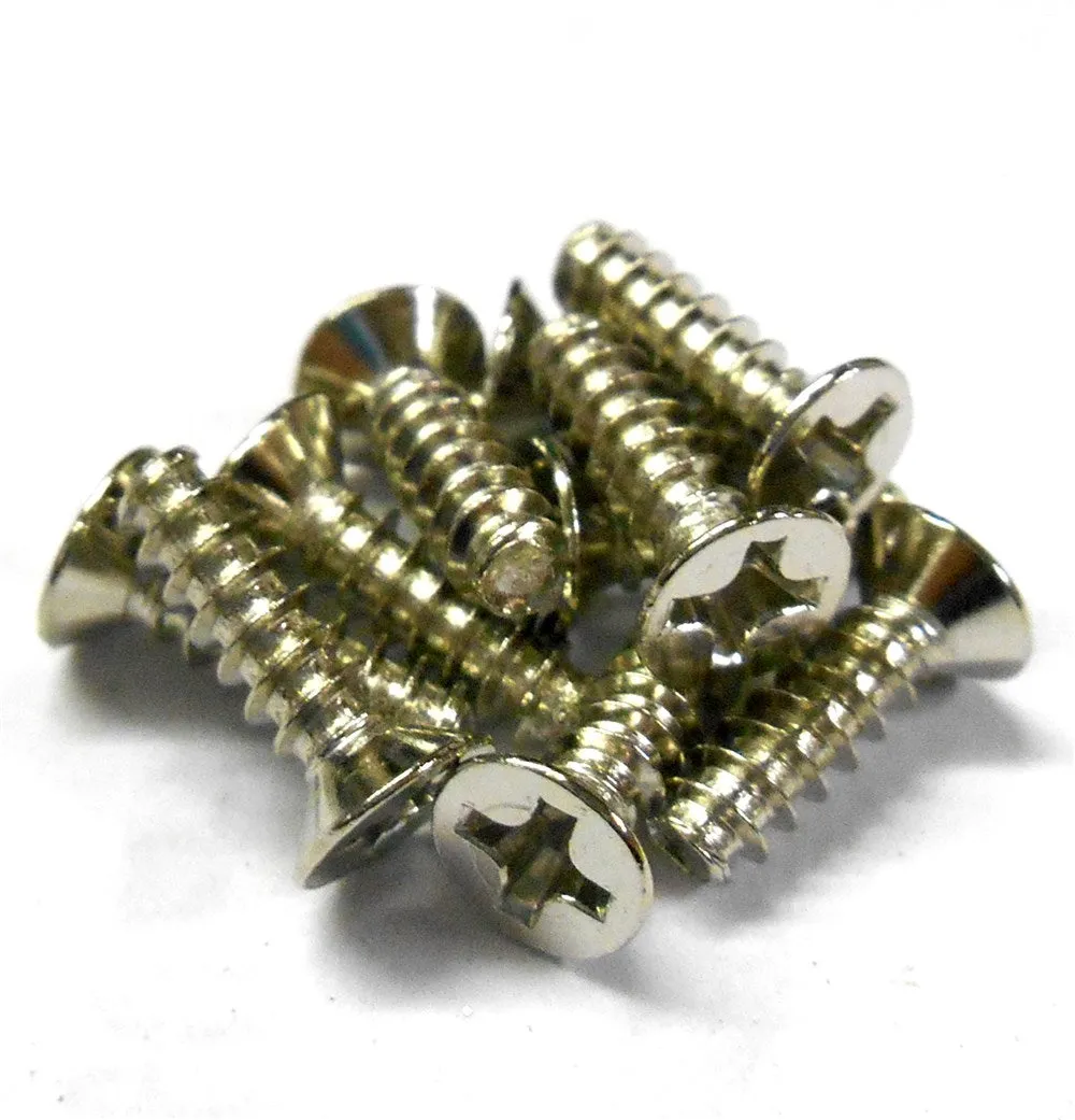 LEM3x10S10V2 M3 x 10 Flat Screw Self Tapping Coarse Thread x10 3mm x 10mm Silver