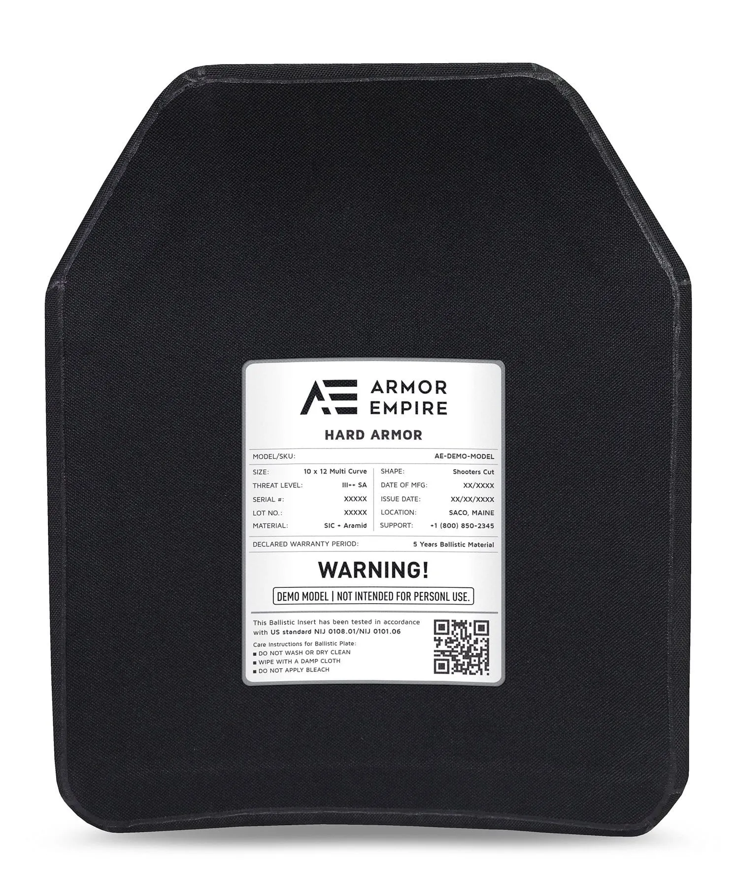 Level III   Multi-Curve Rifle Rated Armor Plate
