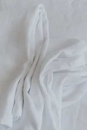 Linen flat sheet - white