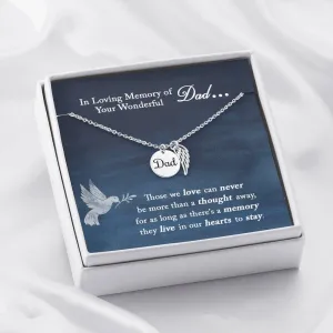 Loss of Father Gift, Dad Memorial Gift, Dad Remembrance Necklace