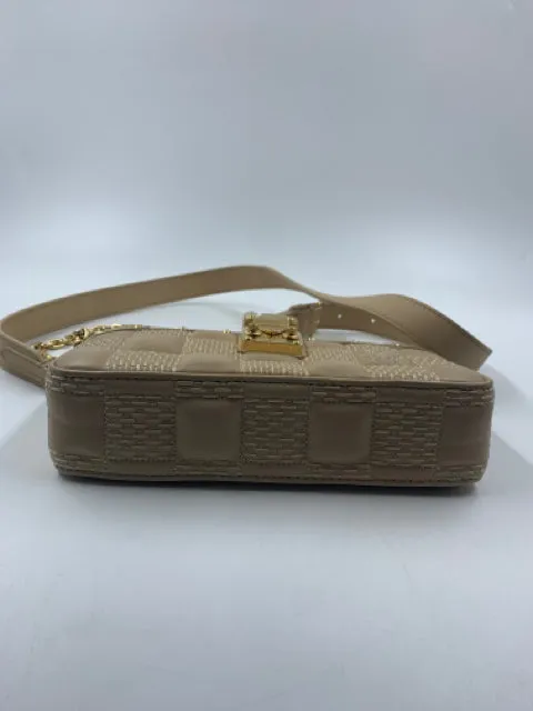 Louis Vuitton Beige Leather Quilted Pochette Troca Shoulder Bag