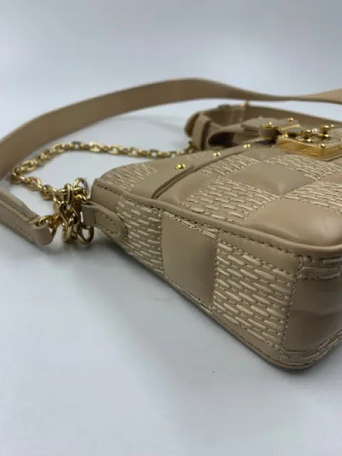Louis Vuitton Beige Leather Quilted Pochette Troca Shoulder Bag