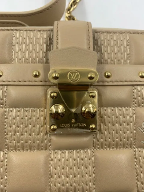 Louis Vuitton Beige Leather Quilted Pochette Troca Shoulder Bag