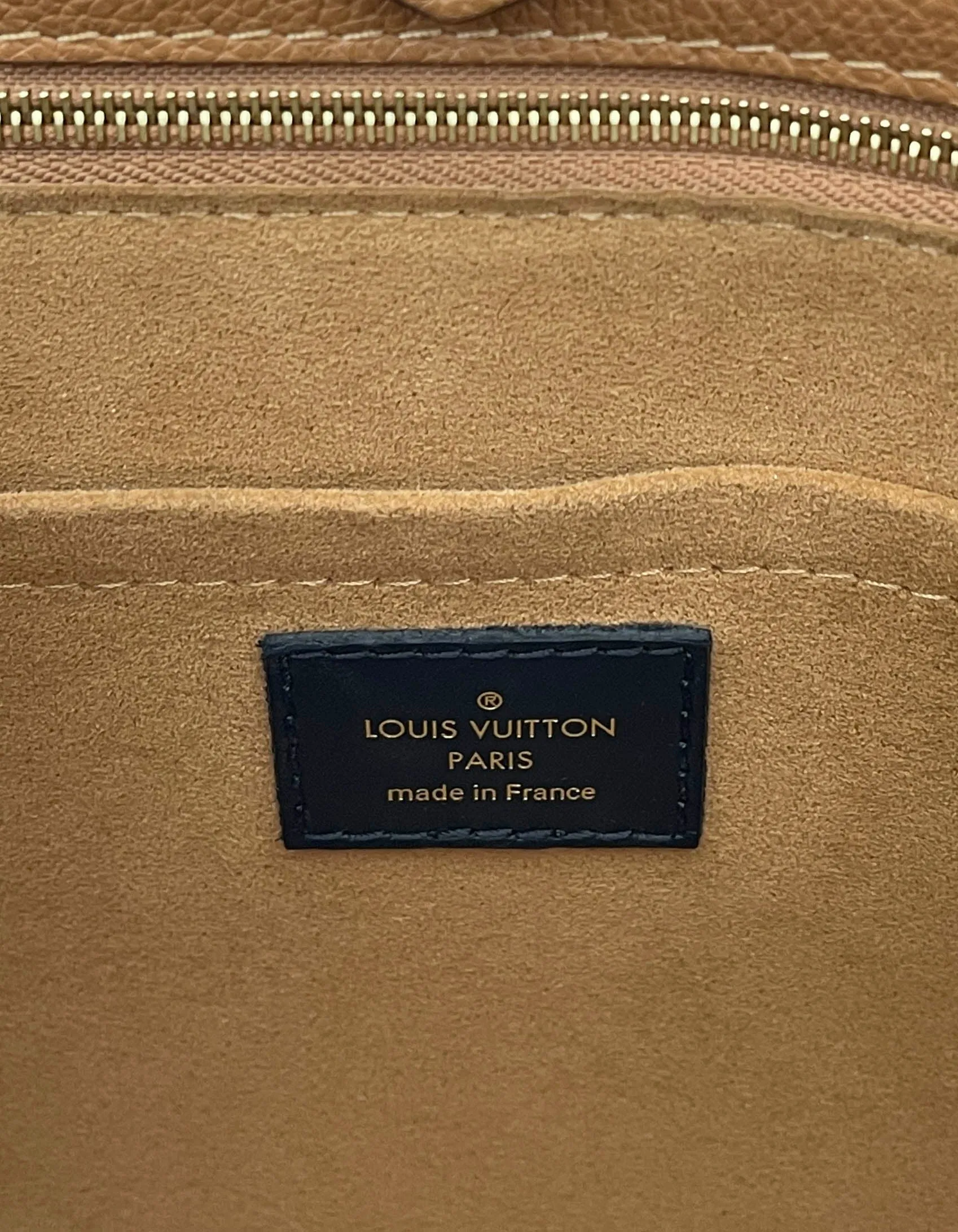 Louis Vuitton Black Calfskin & Monogram On My Side Tote Bag