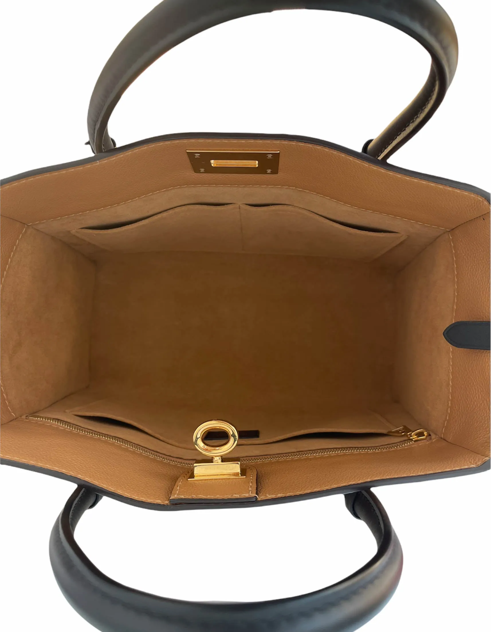 Louis Vuitton Black Calfskin & Monogram On My Side Tote Bag