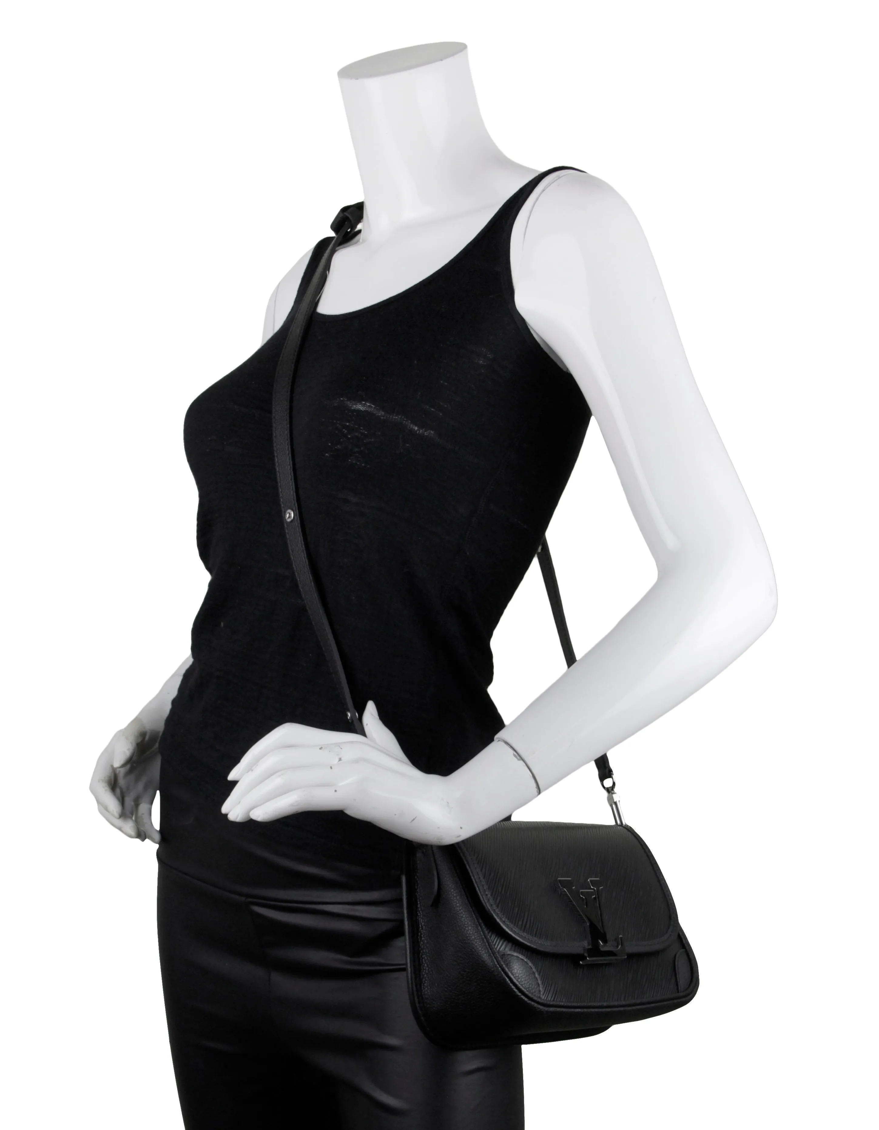 Louis Vuitton Black Epi Leather Buci Crossbody Bag