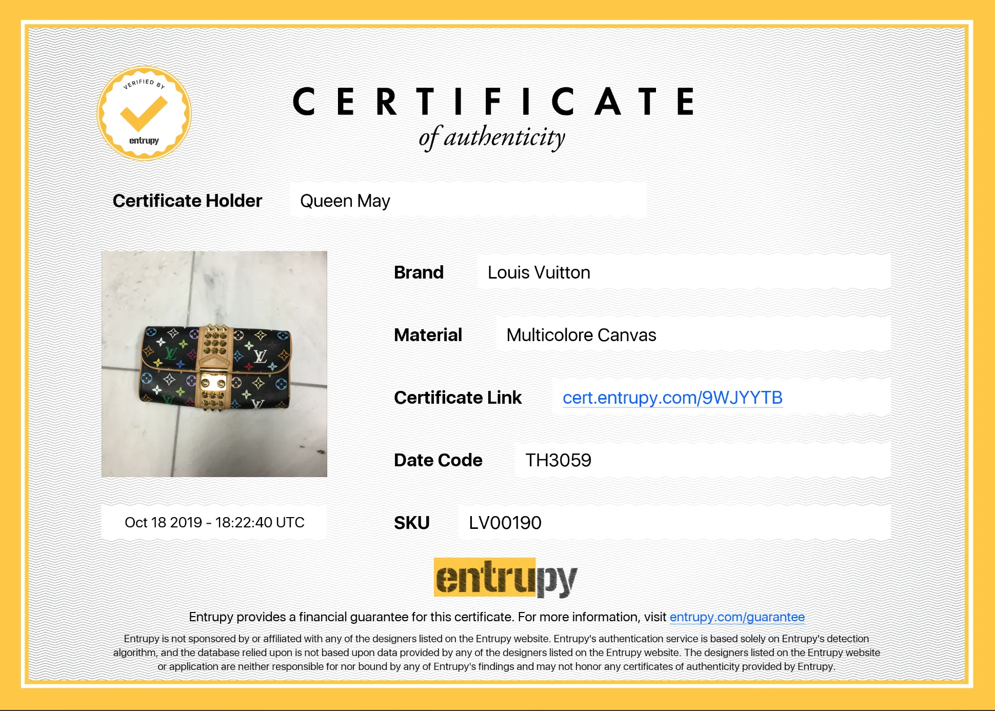 Louis Vuitton Black Multicolore Courtney Clutch
