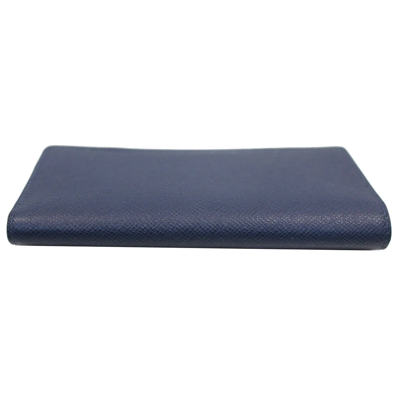 LOUIS VUITTON Brazza Taiga Leather Bifold Wallet Blue
