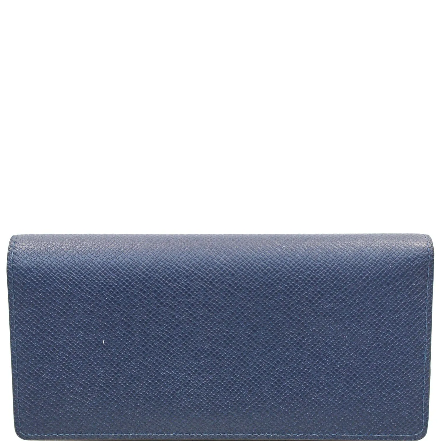 LOUIS VUITTON Brazza Taiga Leather Bifold Wallet Blue