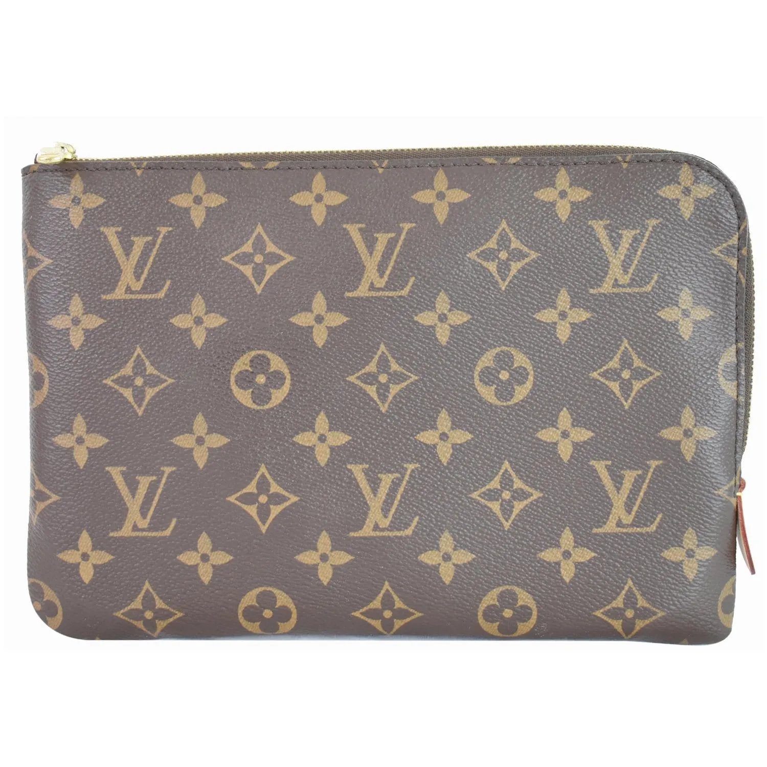 LOUIS VUITTON Etui Voyage PM Monogram Canvas Pouch Bag Brown
