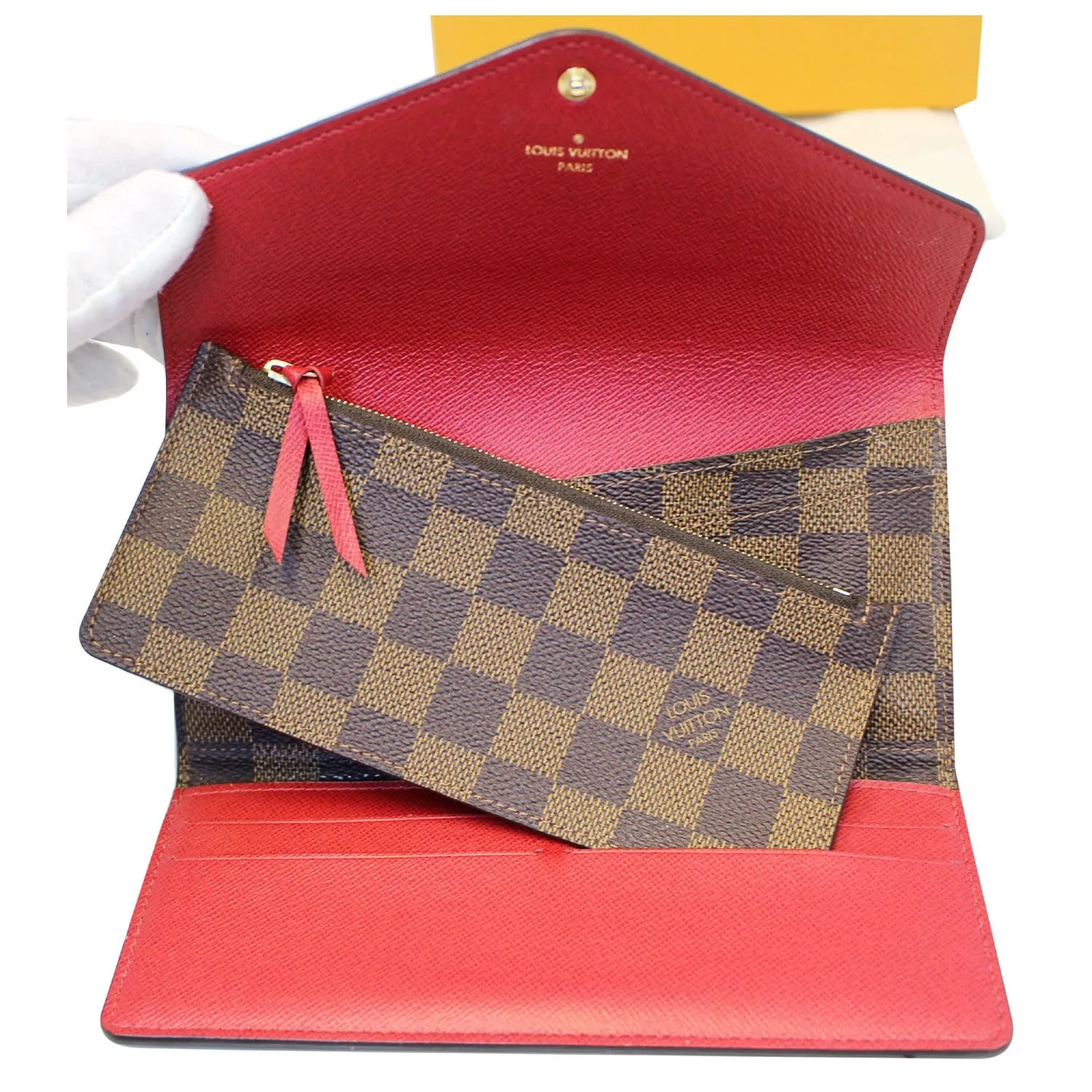 LOUIS VUITTON Josephine Damier Ebene Wallet