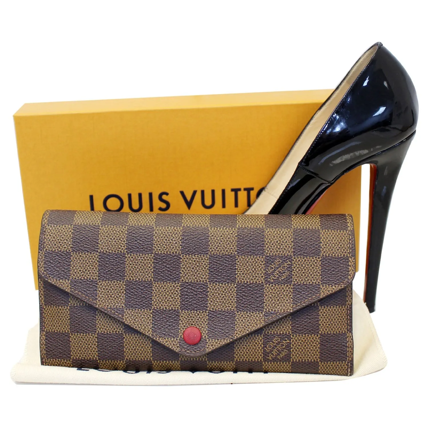 LOUIS VUITTON Josephine Damier Ebene Wallet