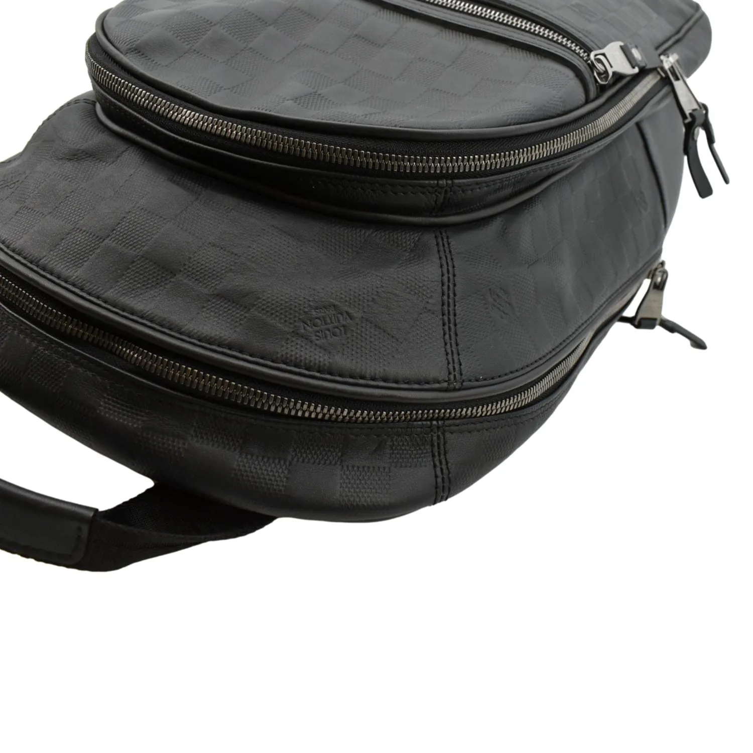 LOUIS VUITTON Michael Damier Infini Leather Backpack Bag Black