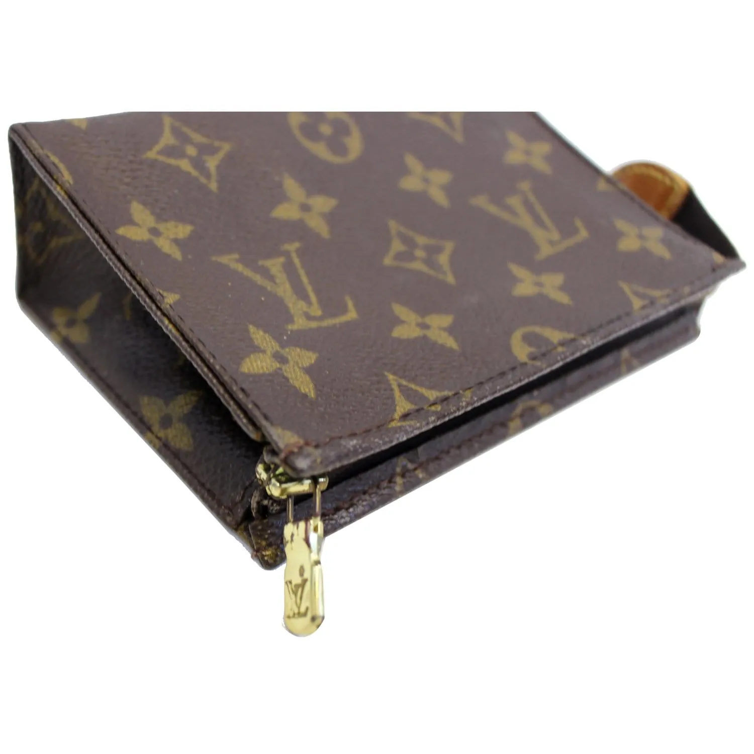 LOUIS VUITTON Monogram Canvas Toiletry Pouch Brown