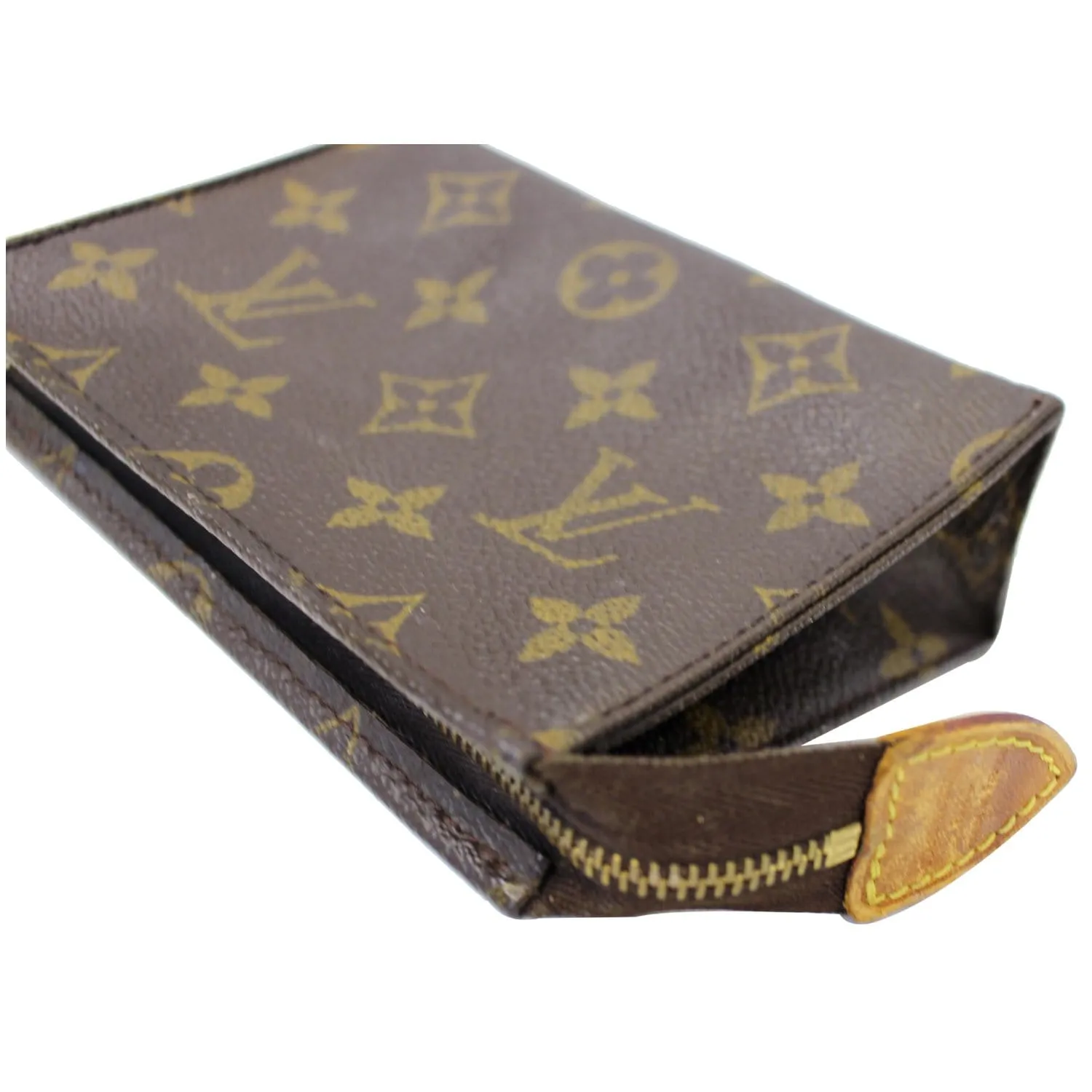 LOUIS VUITTON Monogram Canvas Toiletry Pouch Brown