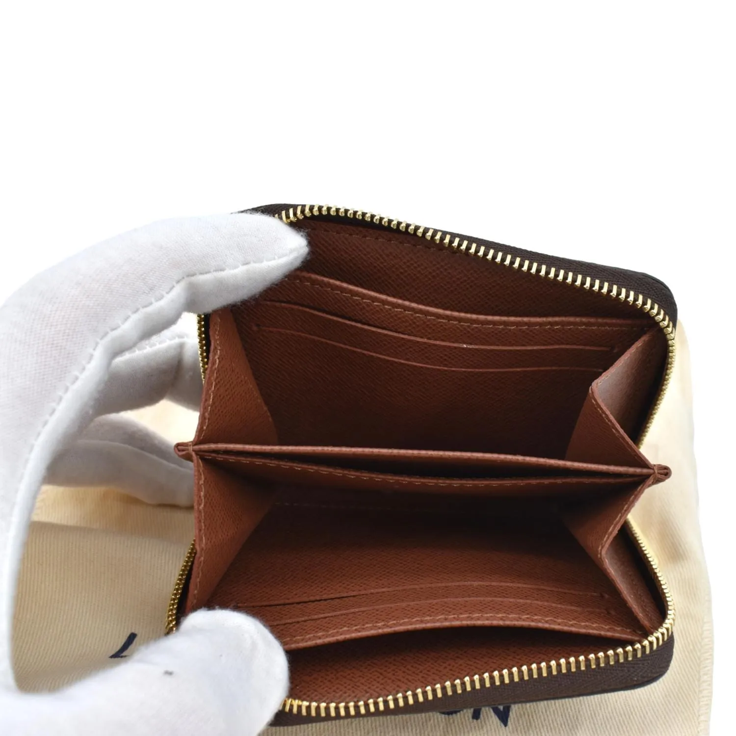 LOUIS VUITTON Monogram Canvas Zippy Coin Purse Brown - sold