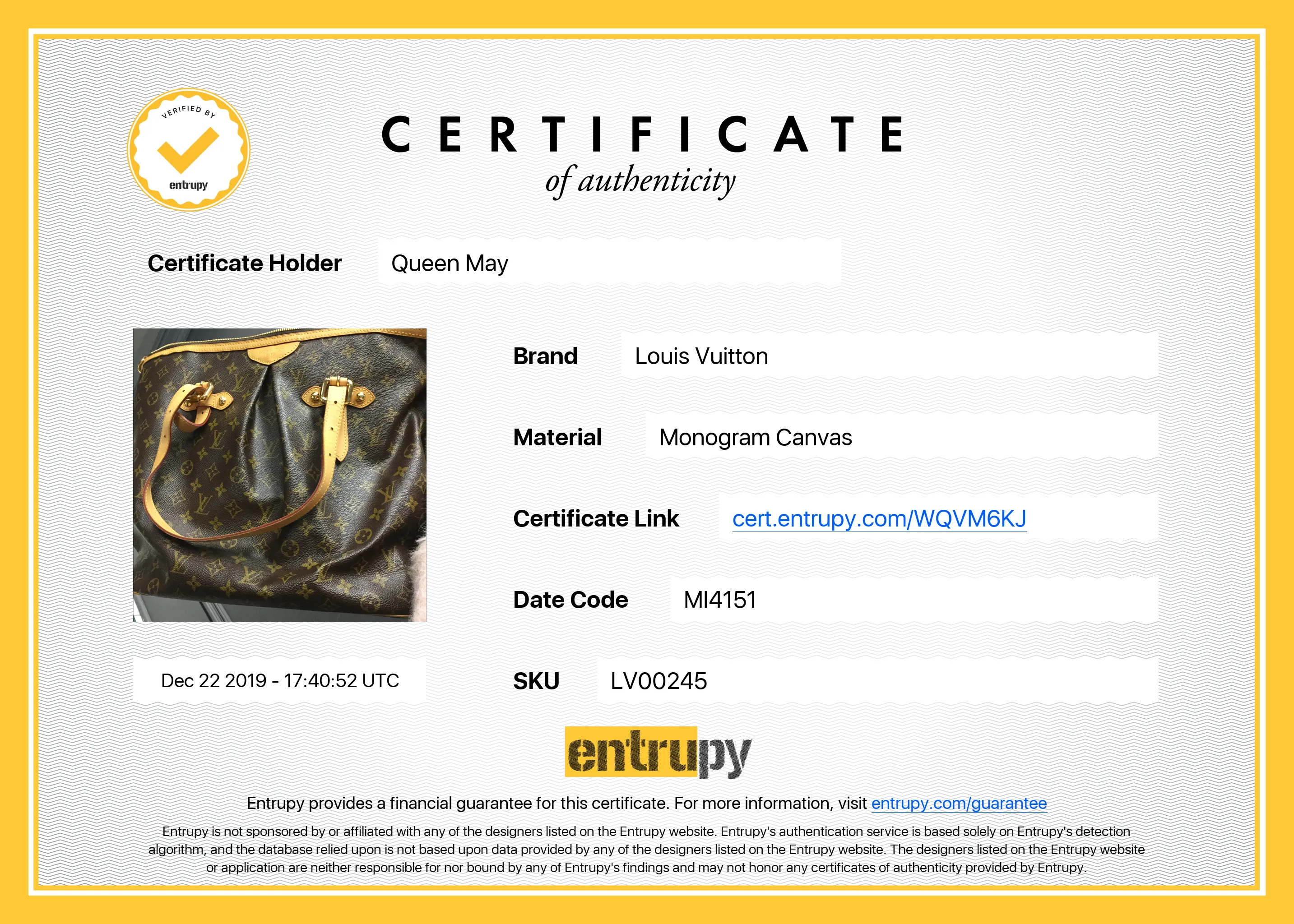 Louis Vuitton Monogram Palermo GM