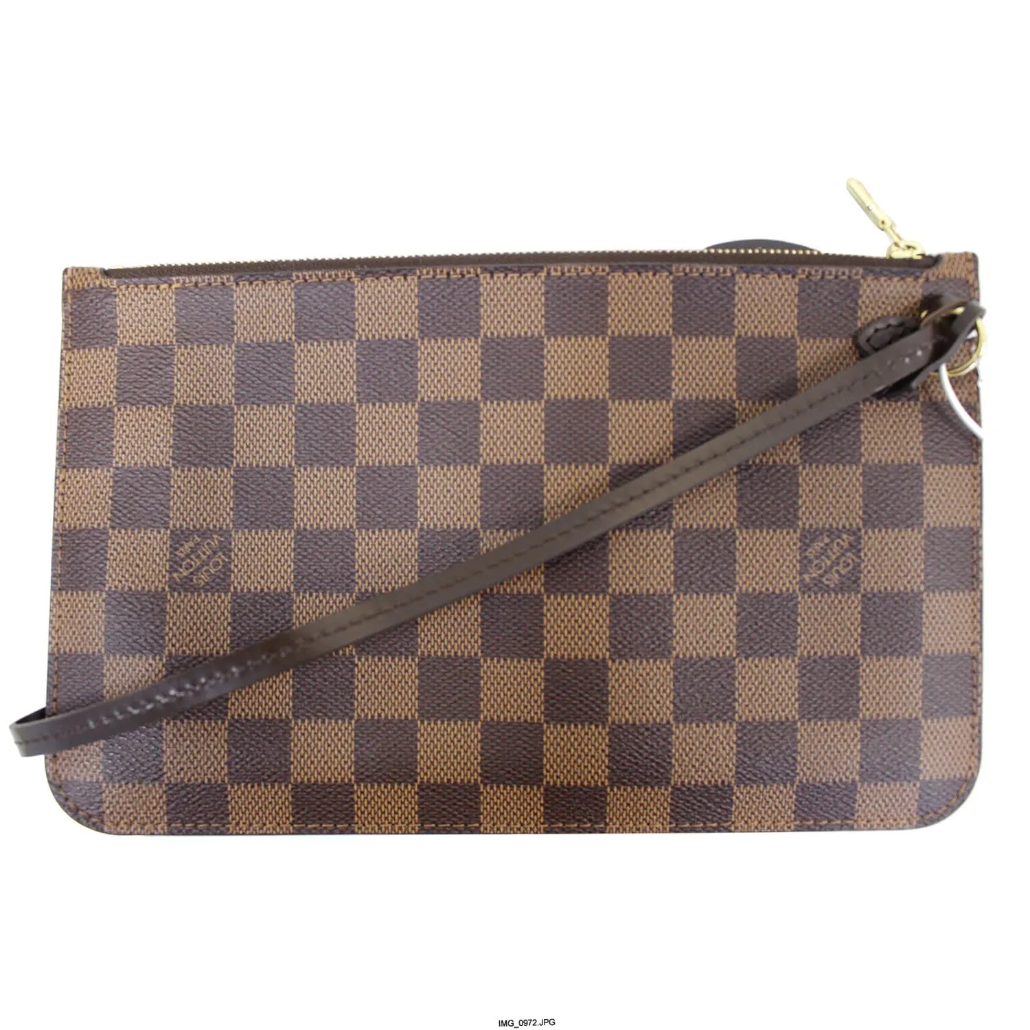 LOUIS VUITTON Pochette Wristlet Pouch Damier Ebene Neverfull GM