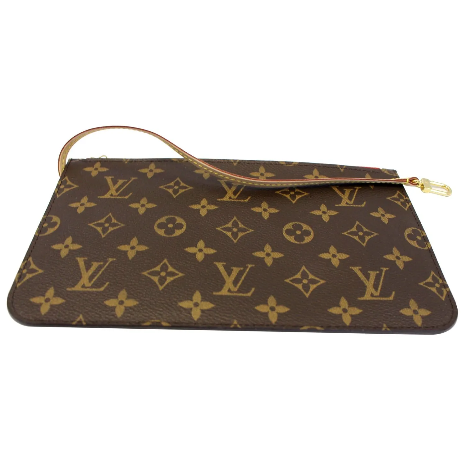 LOUIS VUITTON Pochette Wristlet Pouch Monogram Canvas Neverfull MM/GM Brown