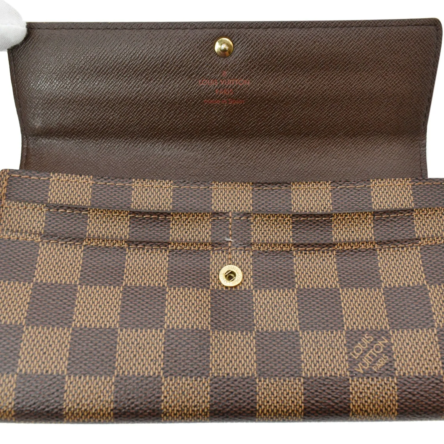 LOUIS VUITTON Sarah Monogram Canvas Wallet Brown